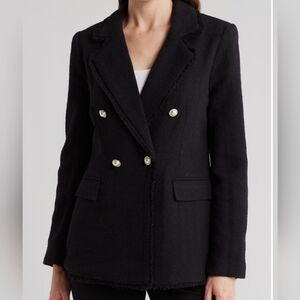 Nanette Lepore Black Double-Breasted Blazer